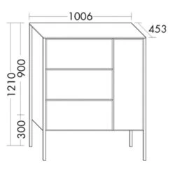 Burgbad Max Kommode 100,6 Cm, 1 Tür, Anschlag Rechts -Badezimmerbedarf Geschäft burgbad max kommoden 100 6 cm 11030341