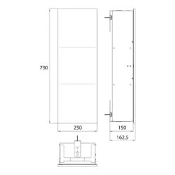 Emco Asis Module Pure Schrankmodul - Unterputzmodell, Anschlag Rechts -Badezimmerbedarf Geschäft emco asis module pure schrankmodul unterputzmodell 4374068