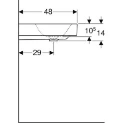 Geberit ONE Waschtisch 90 Cm, Abgang Vertikal, 1 Hahnloch, Ohne Überlauf -Badezimmerbedarf Geschäft geberit badkeramik und badmoebel one waschtische 7215411