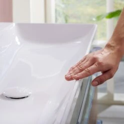 Hansgrohe Xelu Q Waschbecken Mit Ablage Rechts 80 X 48 Cm Ungeschliffen, Mit 1 Hahnloch -Badezimmerbedarf Geschäft hansgrohe badkeramik xelu q waschbecken mit 12107880