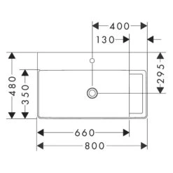 Hansgrohe Xelu Q Waschbecken Mit Ablage Rechts 80 X 48 Cm Ungeschliffen, Mit 1 Hahnloch -Badezimmerbedarf Geschäft hansgrohe badkeramik xelu q waschbecken mit 12108963