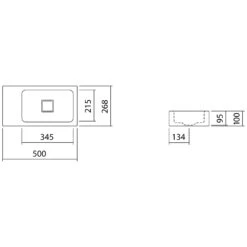 Alape Waschtisch Xplore.S WT.XS500.R, Rechteckig 50 X 26,8 Cm
