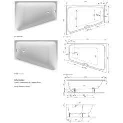 Bette Space L Eck-Badewanne 170 X 130 Cm Einbau Ecke Rechts -Badezimmerbedarf Geschäft hersteller bette badewannen eckbadewannen space m 2584507