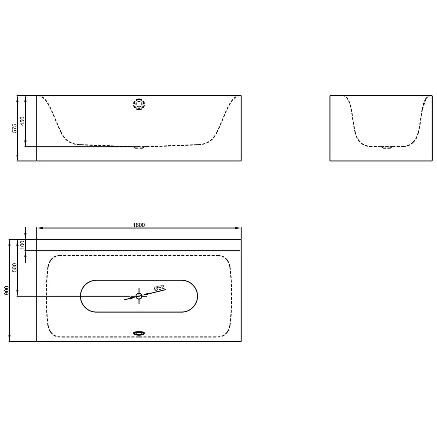 Bette LUX Silhouette Side Freistehende Badewanne 180 X 90 Cm 4 Bette LUX Silhouette Side Freistehende Badewanne 180 X 90 Cm – Bild 4