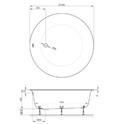 Bette BettePond Einbau-Rundbadewanne 150 X 150 Cm -Badezimmerbedarf Geschäft hersteller bette badewannen rundbadewannen bettepond einbau 2978504