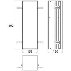 Emco Asis Module Plus WC-Modul - Unterputzmodell 15,4 X 49,2 Cm, Türanschlag Links