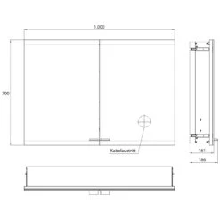Emco Asis Evo Lichtspiegelschrank Unterputzmodell 100 X 70 Cm -Badezimmerbedarf Geschäft hersteller emco spiegelschraenke asis evo lichtspiegelschrank 5590930