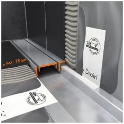 ESS Easy Drain Modulo TAF Wall Abdeckungen Zero+ Edelstahl 900