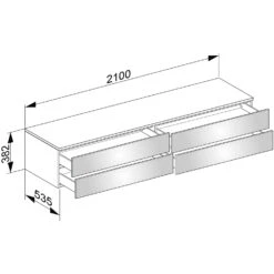 Keuco Edition 400 Sideboard 210 X 38,2 X 53,5 Cm