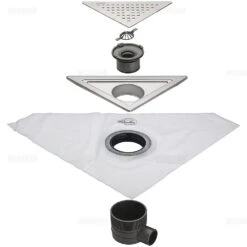 Architekt Home Eck-Badablauf Abgang Waagerecht Abdeckung Edelstahl