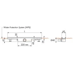 Drainset Komplett, Superflache Duschrinne Compact 120 Cm Mit Abdeckung Für Fliese -Badezimmerbedarf Geschäft hersteller megabad sortiment duschrinnen drainset komplett 701778
