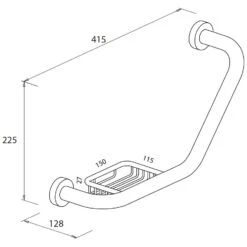 Bravat Varuna Badewannengriff Mit Seifenkorb