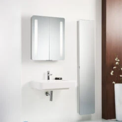 HSK Alu-Spiegelschrank 75 Cm ASP Softcube LED Tiefenreduziert