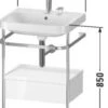 Duravit Happy D.2 Plus C-shaped Waschtisch Ohne Hahnloch, 57,5 X 49 Cm, Mit 1 Schubkasten, Mit Zusatzmodel "E"
