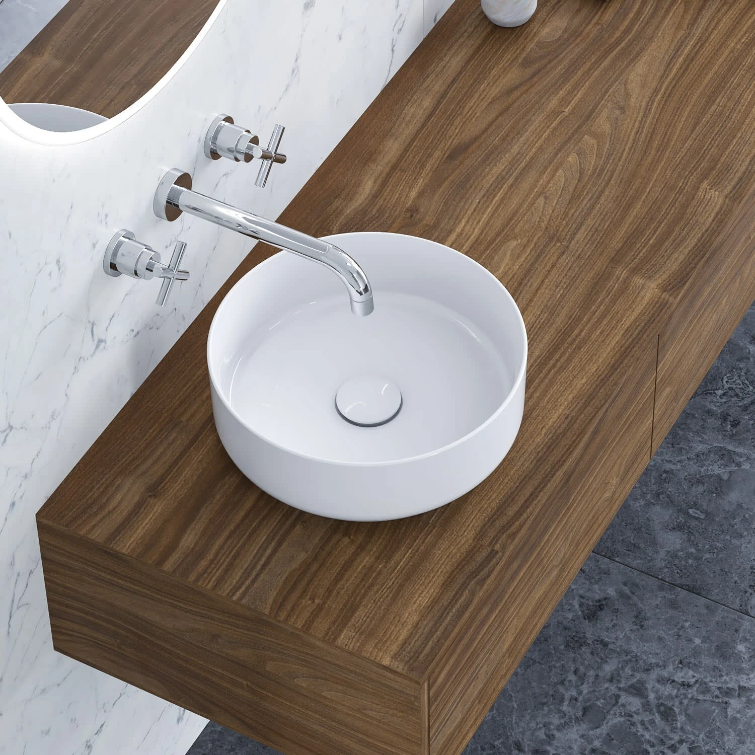 Art Aufsatzwaschtisch Ø 36 Cm, Rund 2 Art Aufsatzwaschtisch Ø 36 Cm, Rund – Bild 2