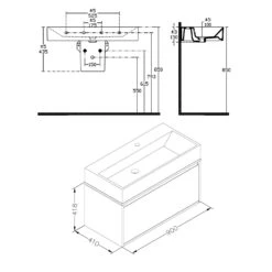 Pure 2.0 Waschtisch Mit Unterschrank 90 Cm Mit 1 Auszug -Badezimmerbedarf Geschäft megabad profi collection badmoebel pure 2 11757588