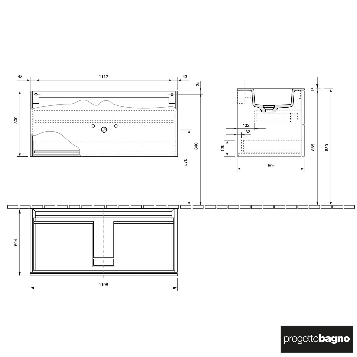 Progettobagno Stresa Lago Waschtisch Mit Unterschrank 120 Cm 2 Progettobagno Stresa Lago Waschtisch Mit Unterschrank 120 Cm – Bild 2