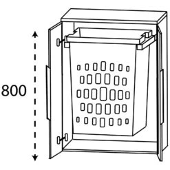 Puris Rounds Highboard 60 X 30 X 82,8 Cm Mit Wäscheauszug, 2 Türen, Griff 339