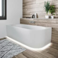 Ausgewählte Produkte 3 Riho Desire Corner Back-2-Wall Vorwand-Badewanne 170 X 77 Cm, Rechts, Mit LED Beleuchtung