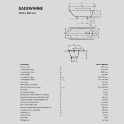 Ausgewählte Produkte -Badezimmerbedarf Geschäft sturotec badewannen eck 180 x cm 6855470