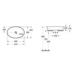 Villeroy & Boch Artis Aufsatzwaschtisch 61 X 41 Cm