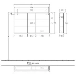 Villeroy & Boch Finero Vorbau-Spiegelschrank Mit Beleuchtung 130,7 X 75,8 Cm 14 Villeroy & Boch Finero Vorbau-Spiegelschrank Mit Beleuchtung 130,7 X 75,8 Cm -Badezimmerbedarf Geschäft villeroy boch alle kollektionen finero badmoebel 8531164
