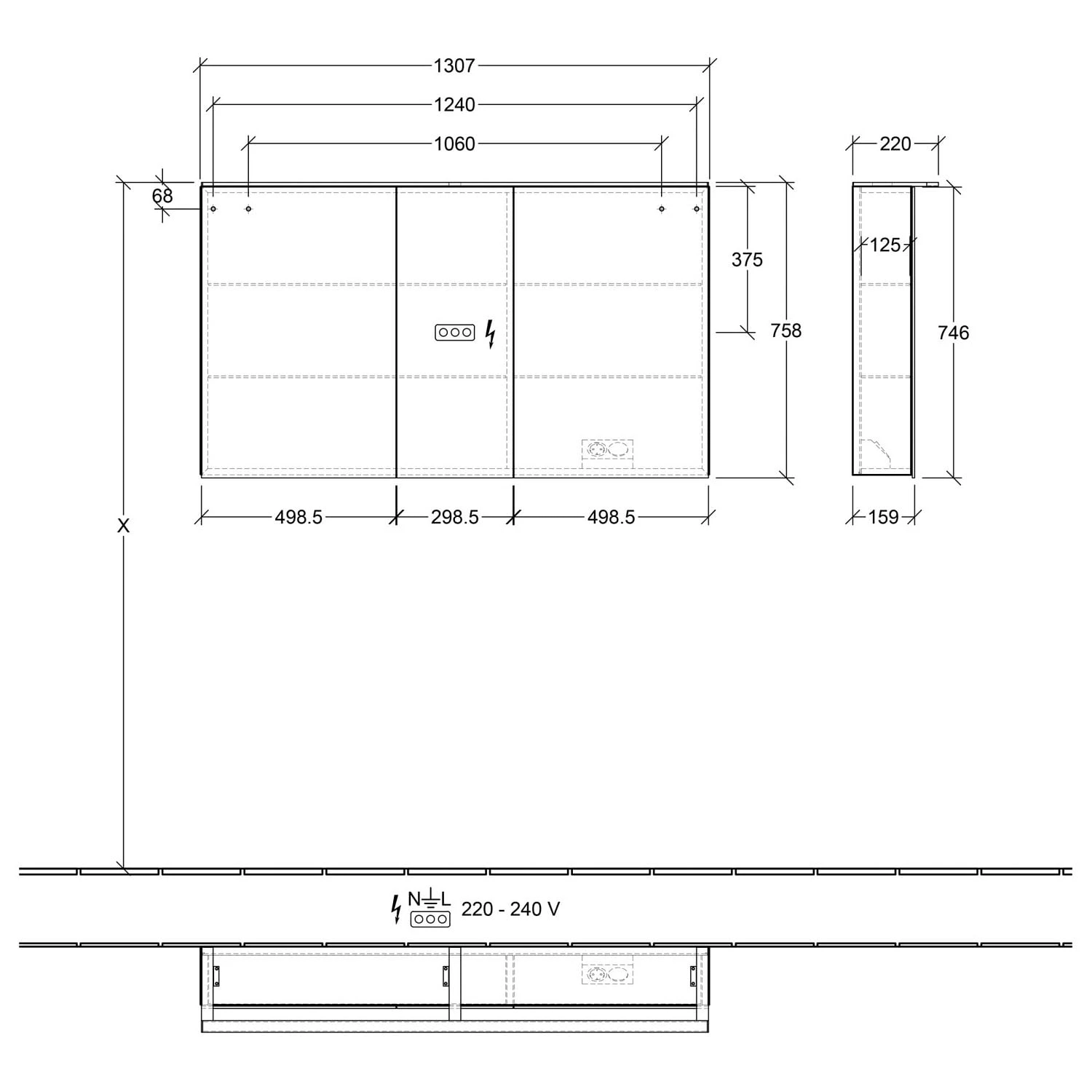 Villeroy & Boch Finero Vorbau-Spiegelschrank Mit Beleuchtung 130,7 X 75,8 Cm 4 Villeroy & Boch Finero Vorbau-Spiegelschrank Mit Beleuchtung 130,7 X 75,8 Cm – Bild 4