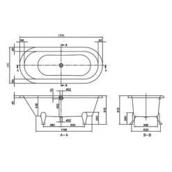 Villeroy & Boch Hommage Duo Badewanne 177,1 X 77,1 Cm, Freistehend -Badezimmerbedarf Geschäft villeroy boch badewannen freistehend hommage freistehende 12311030